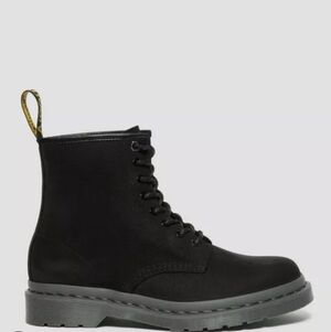 Dr. Martens 1460 Milled Nubuck Black Leather Unisex Boots Men's 11 Womens 12 NWT